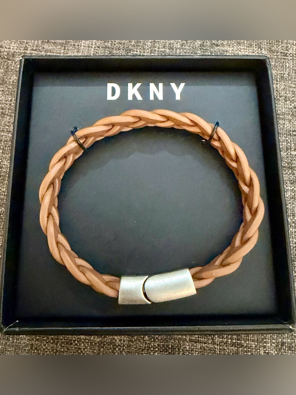 DKNY Braided Leather Bracelet